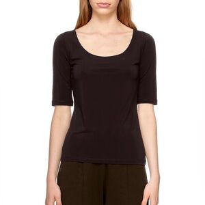 MaxMara Scoop Neck Jersey Tee.